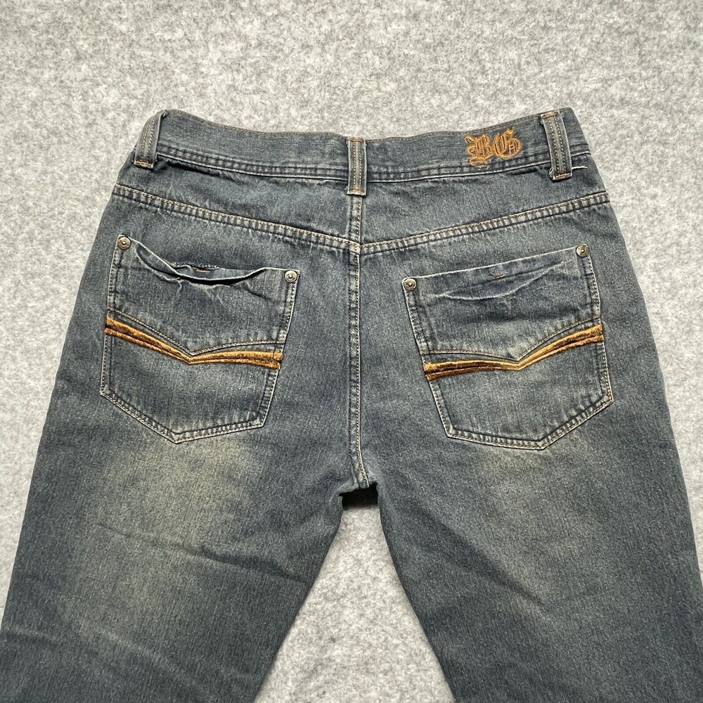 BG Blue Gear Jeans Mens 36x32 Blue Denim Straight Loose Y2K Jean‎ Pant